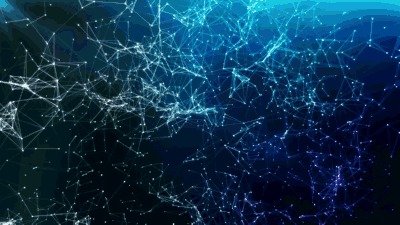 浮动蓝色几何线条动态壁纸-拾艺肆