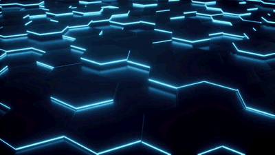 3D浮动酷黑蓝动态壁纸 HEXGRID插图-S14资源网