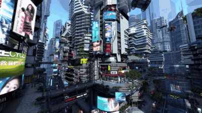未来城市 3D 动态壁纸-S14资源网