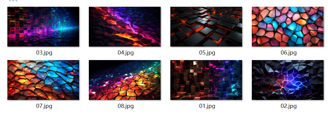 AI彩色几何模块壁纸-S14资源网