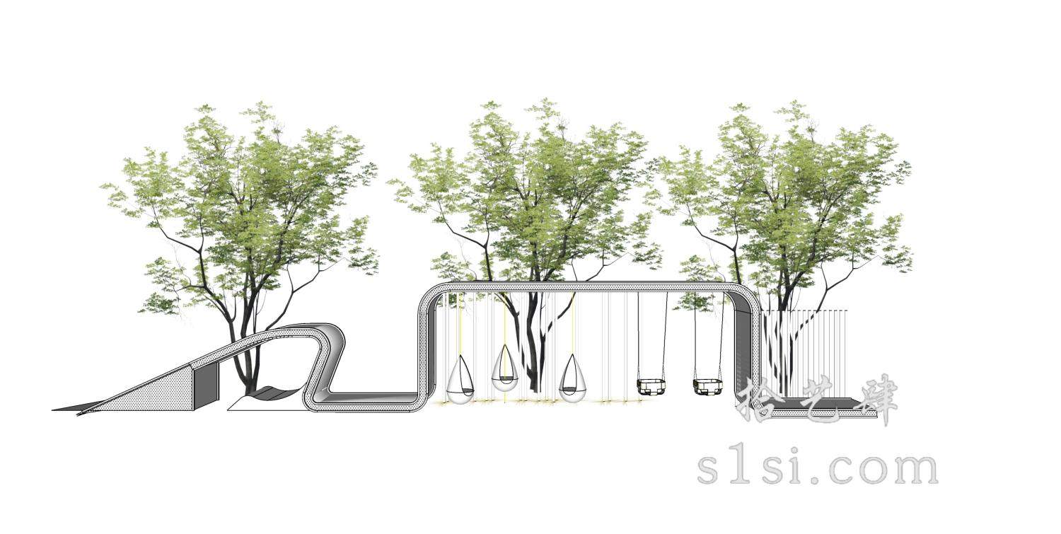 简约 异形 廊架【ID:10106】-拾艺肆