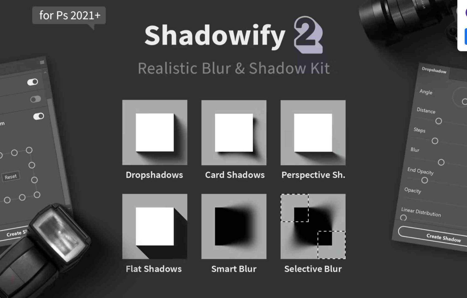 《Shadowify/模拟真实投影拖尾阴影工具 》1＆2中文汉化版插图-拾艺肆