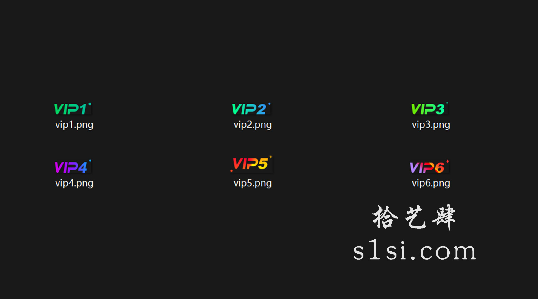 幻彩 等级图标 VIP图标 免抠图标-拾艺肆